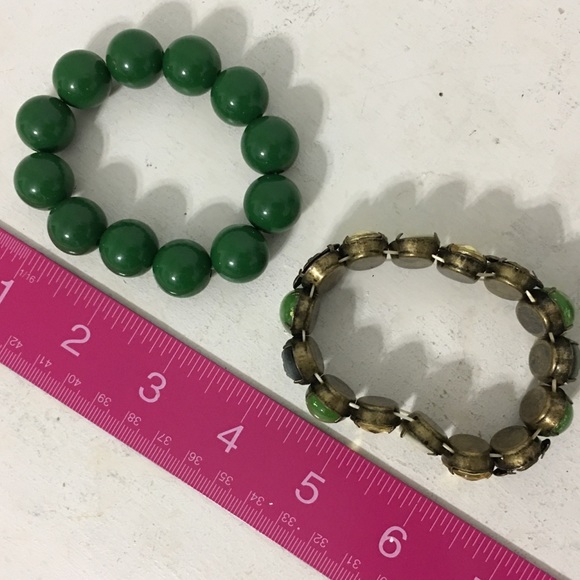 💓 Vintage Modern Cameo & Bead Stretch Bracelet Set - Picture 6 of 11